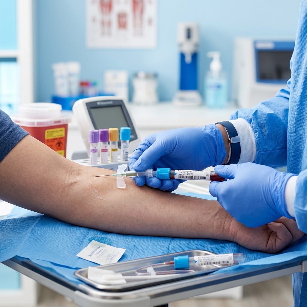 Blood Sample Needle for Safe Blood Sampling